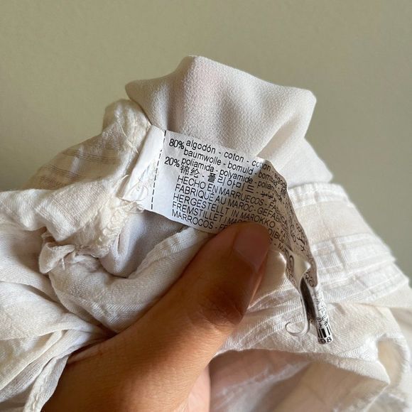 Zara Blogger Fave Cream Striped Knot Front Spaghetti Strap Tunic Dress Size XS - Picture 6 of 12